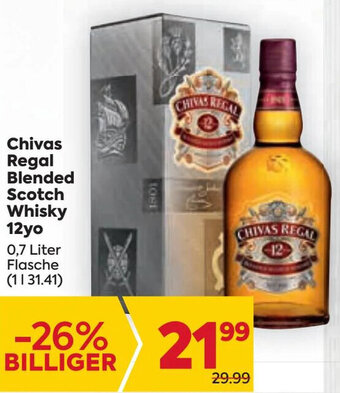 Billa Chivas Regal Blended Scotch Whisky 12yo 0,7 Liter Flasche Angebot