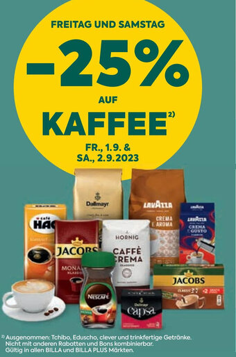 Billa AUF KAFFEE Angebot