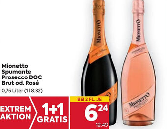 Billa Mionetto Spumante Prosecco DOC Brut od. Rosé 0,75 Liter Angebot