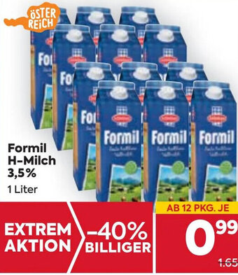 Billa Formil H-Milch 3,5 % 1 Liter Angebot