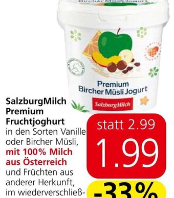 Eurospar Salzburg Milch Premium Fruchtjoghurt Angebot