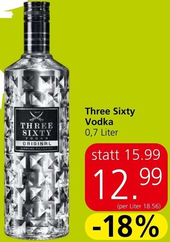 Eurospar Three Sixty Vodka 0,7 Liter Angebot
