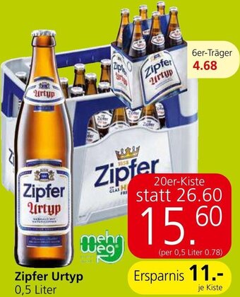 Eurospar Zipfer Urtyp 0,5 Liter Angebot