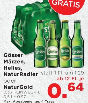 Unimarkt Gösser Märzen, Helles, NaturRadler oder NaturGold 0,33L Angebot