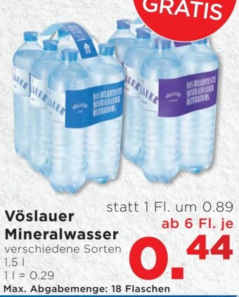 Unimarkt Vöslauer Mineralwasser 1 ,5 L Angebot