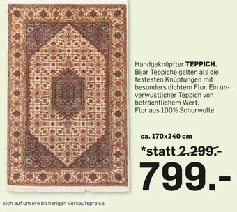 Möbel Ludwig Handgeknüpfter TEPPICH ca. 170x240 cm Angebot
