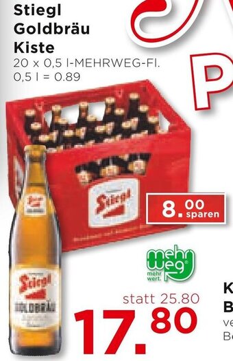 Unimarkt Stiegl Goldbräu Kiste 20 x 0,5 L Angebot