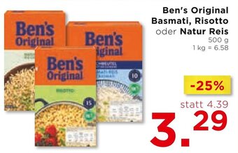 Unimarkt Ben's Original Basmati, Risotto oder Natur Reis 500 g Angebot