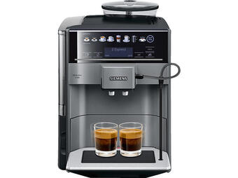 Media Markt Siemens te 651509de eq.6 plus diamond kaffeevollautomat (schwarz/titanium metallic, keramikmahlwerk, 15 bar, milchschlauch) Angebot