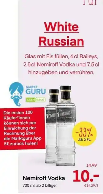 MPreis Nemiroff Vodka Angebot