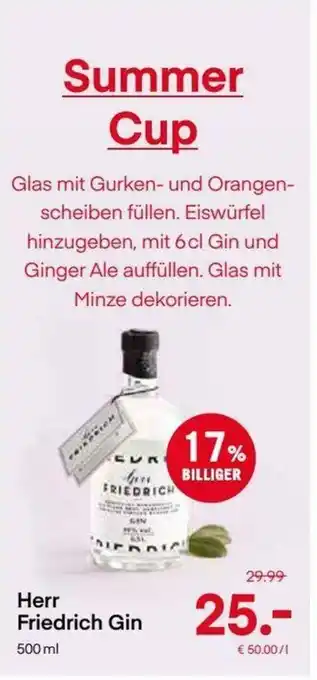 MPreis Herr Friedrich Gin Angebot