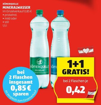 Hofer RÖMERQUELLE MINERALWASSER Angebot