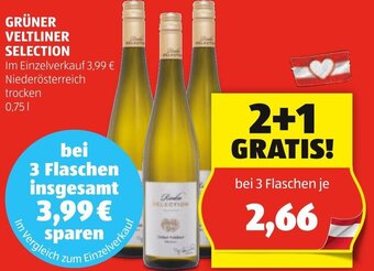 Hofer GRÜNER VELTLINER SELECTION 0,75 L Angebot