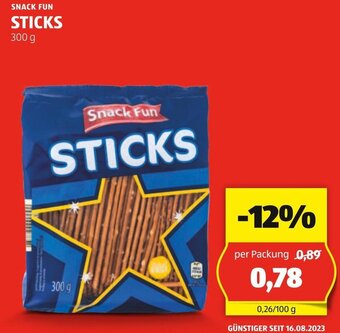 Hofer SNACK FUN STICKS 300 g Angebot