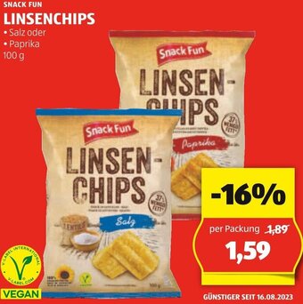 Hofer SNACK FUN LINSENCHIPS 100 g Angebot