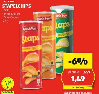 Hofer SNACK FUN STAPELCHIPS 175 g Angebot
