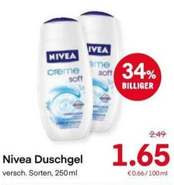 MPreis Nivea Duschgel 250 ml Angebot