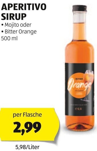 Hofer APERITIVO SIRUP 500 ml Angebot