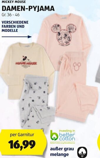 Hofer MICKEY MOUSE DAMEN-PYJAMA Gr. 36-46 Angebot