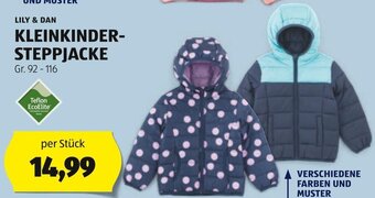 Hofer LILY & DAN KLEINKINDER-STEPPJACKE Gr. 92-116 per Stück Angebot