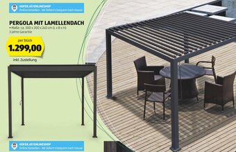 Hofer PERGOLA MIT LAMELLENDACH per Stück Angebot
