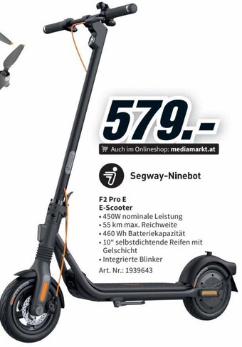 Media Markt Segway-Ninebot F2 Pro E E-Scooter Angebot