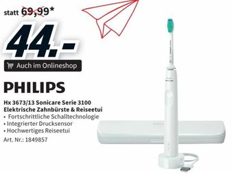 Media Markt PHILIPS Hx 3673/13 Sonicare Serie 3100 Elektrische Zahnbürste & Reiseetui Angebot
