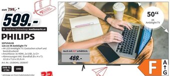 Media Markt PHILIPS 50PUS8108 126 cm 4K Ambilight-TV Angebot