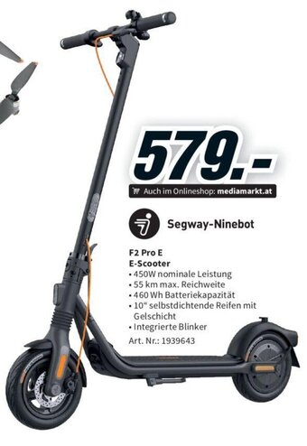 Media Markt Segway-Ninebot F2 Pro E E-Scooter Angebot