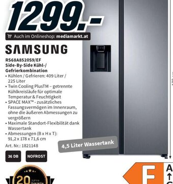 Media Markt SAMSUNG RS68A8520S9/EF Side-By-Side Kühl-/ Gefrierkombination Angebot