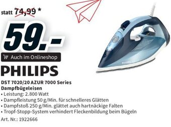 Media Markt PHILIPS DST 7020/20 AZUR 7000 Series Dampfbügeleisen Angebot