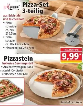 Norma Pizza-Set 3-Teilig, Pizzastein Angebot