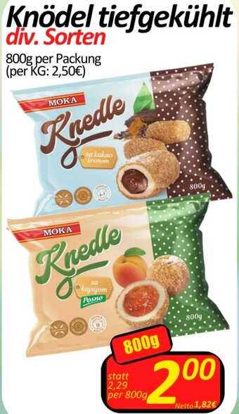 Wurstico Knödel tiefgekühlt div. Sorten 800g per Packung Angebot