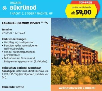 Hofer Reisen UNGARN BÜKFÜRDÖ 1 NACHT, 2, 3 ODER 4 NÄCHTE, HP Angebot