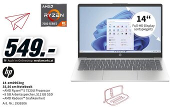 Media Markt hp 14-em0903ng 35,56 cm Notebook Angebot