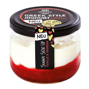 Billa Schärdinger greek style vanille erdbeer joghurt Angebot