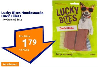 Action Lucky Bites Hundesnacks Duck Fillets 140 Gramm Angebot