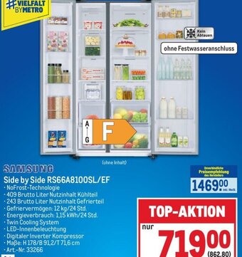 Metro SAMSUNG Side by Side RS66A8100SL/EF Angebot
