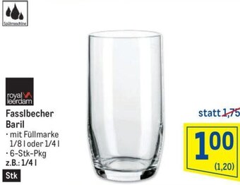 Metro Fasslbecher Baril z.B.: 1/4L Angebot