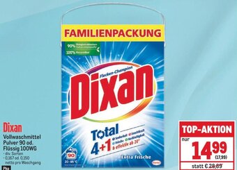 Metro Dixan Vollwaschmittel Pulver 90 od. Flüssig 100WG Angebot