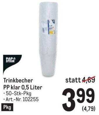 Metro Trinkbecher PP klar 0,5 Liter Angebot
