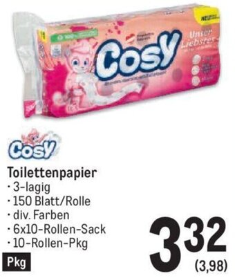 Metro Cosy Toilettenpapier Angebot