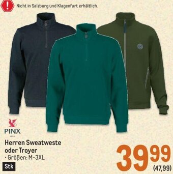 Metro PINX Herren Sweatweste oder Troyer Angebot