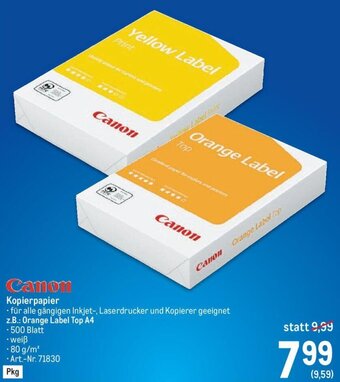Metro Canon Kopierpapier Angebot