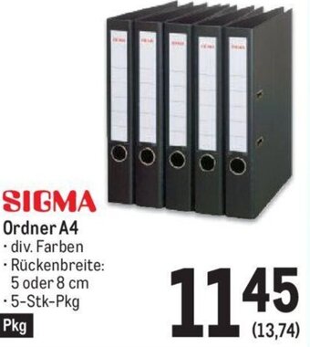 Metro SIGMA Ordner A4 Angebot
