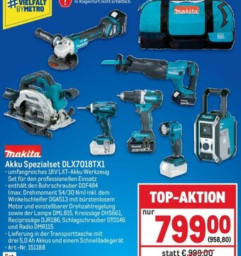 Metro makita Akku Spezialset DLX7018TX1 Angebot
