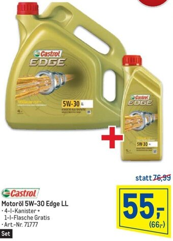 Metro Castrol Motoröl 5W-30 Edge LL Angebot