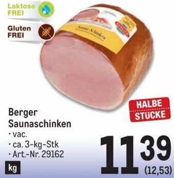 Metro Berger Saunaschinken Angebot