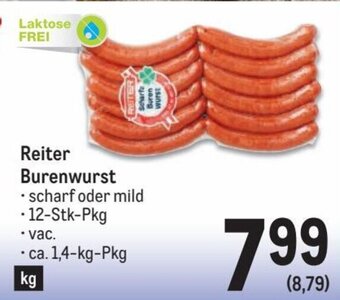 Metro Reiter Burenwurst • scharf oder mild - 12-Stk-Pkg Angebot