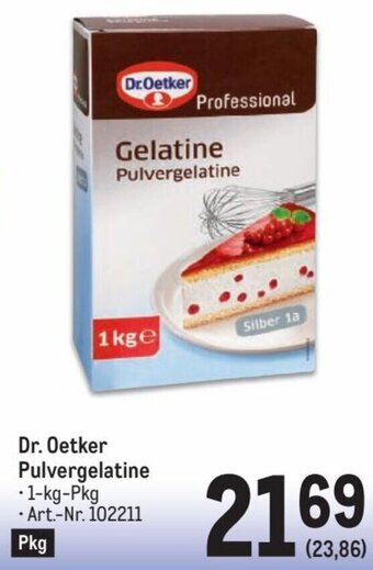 Metro Dr. Oetker Pulvergelatine Angebot